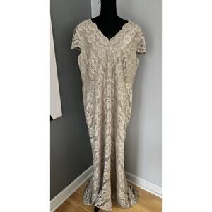 Alex Evenings Lace Mini Dress in Cream